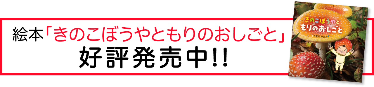 絵本「きのこぼうやともりのおしごと」好評発売中!!